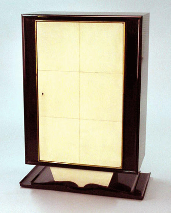 Lot image - Pair of Art Deco Ebonized Wood Cabinets