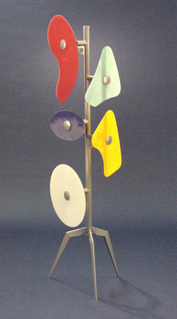 Lot image - Metal and Glass Floor Lamp Orbital Terra