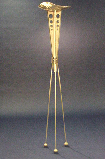 Lot image - Italian Cast Aluminum Floor Lamp