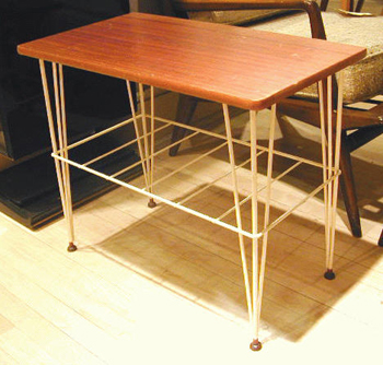 Lot image - Teak and Painted Metal Low Table