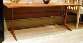 Lot image - Teak and Stainless Steel Coffee Table