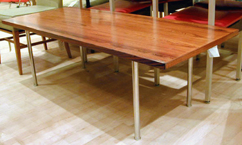 Lot image - Rosewood and Steel Coffee Table