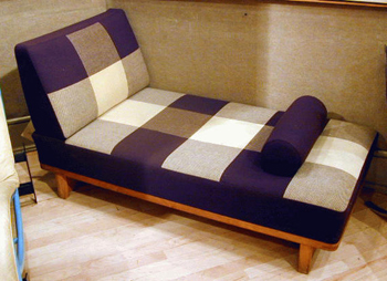 Lot image - Danish Teak Upholstered Bench