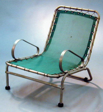 Lot image - Pair of Aluminum Outdoor Chairs