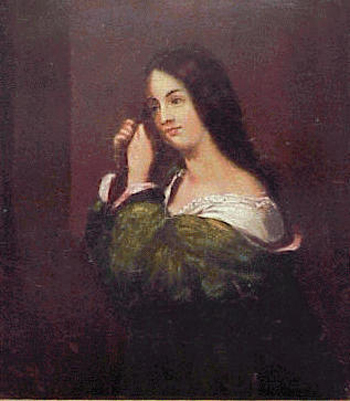 Lot image - Attributed to Charles Baxter PORTRAIT OF A WOMAN IN A GREEN ROBE