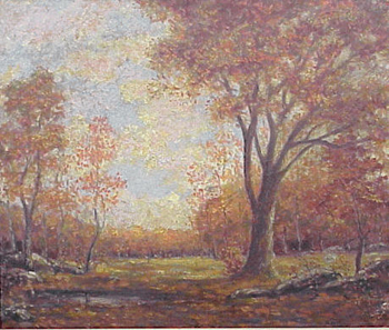 Lot image - Attributed to Henry Ward Ranger AUTUMN LANDSCAPE