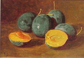 Lot image - Edward Chalmers Leavitt 1842 - 1904 PLUMS