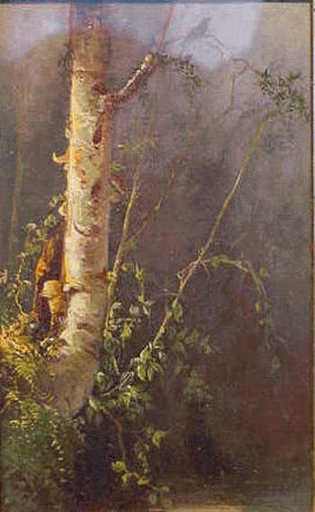 Lot image - Julie Hart Beers 1835 - 1913 BIRCH STUDY