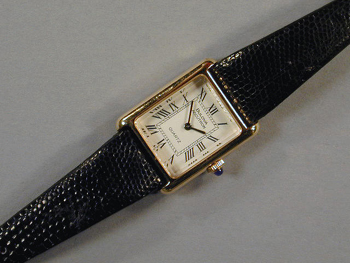 Lot image - Ladys Gold Wristwatch-The dial Signed Bulova Accutron.