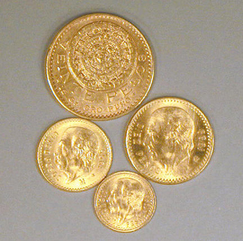 Lot image - Four Mexican Gold Coins