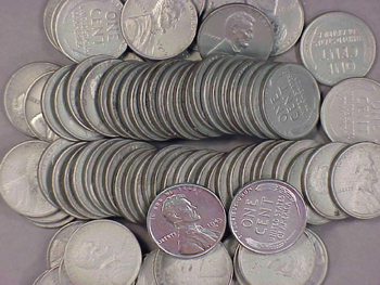 Lot image - Group of United States Steel Pennies