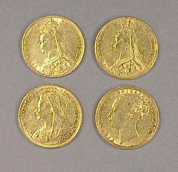 Lot image - Four Gold Coins