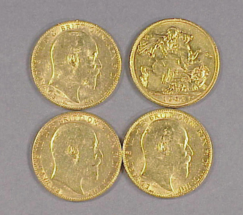 Lot image - Four Gold Coins