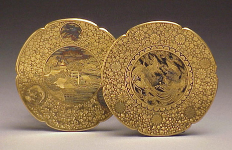 Lot image - Pair of Komai Iron Saucers