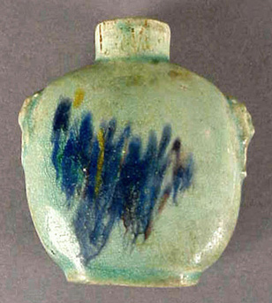 Lot image - Chinese Pale Green Flambe Ceramic Snuff Bottle
