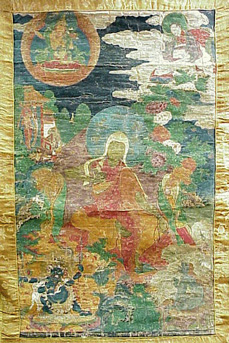 Lot image - Set of Four Thanka of Arhats