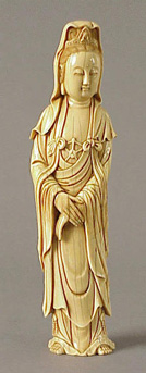 Lot image - Ivory Figure of Guanyin