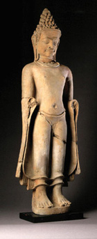 Lot image - Rare Thai Terra Cotta Figure of Buddha