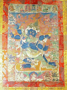 Lot image - Tibetan Thanka of the Dharmapala Mahakala