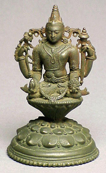 Lot image - Rare Pala Bronze of Vishnu