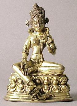 Lot image - Tibetan Gilt-Bronze Tara 17th Century, probably from Gugge
