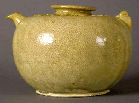 Lot image - Small Vietnamese Pale Olive Glazed Ewer