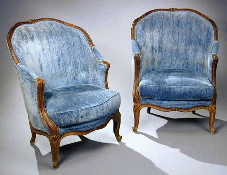 Lot image - Pair of Louis XV Beechwood Bergeres