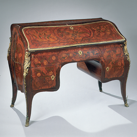 Lot image - Louis XV Gilt-Bronze Mounted Marquetry Bureau en Pente