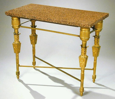 Lot image - Louis XVI Style Gilt-Bronze Side Table