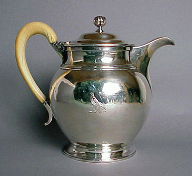 Lot image - George III Silver Hot Teapot