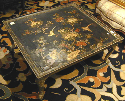 Lot image - Louis XV Style Gilt-Wood and Lacquer Low Table