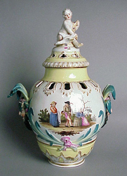 Lot image - KPM Porcelain Covered Vase