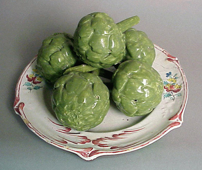 Lot image - Continental Faience Trompe lOeil Plate