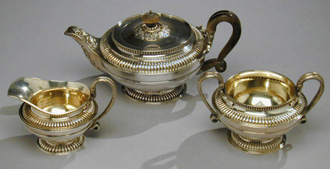 Lot image - Modern English Silver Tea Service