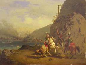 Lot image - Florian Joseph Altman Austrian, 1795-1867 THE UPRISING Signed and dated Altman. 1841 (lr) Oil on reinforced pa...