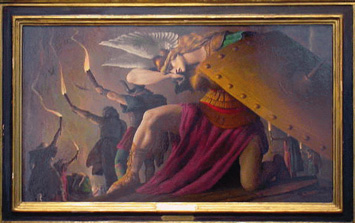 Lot image - Robert Riggs American, 1896-1970 DYNASTY AND EMPIRE (TWILIGHT OF THE GODS), inspired by Richard Wagners Die Gotterdammerung, c