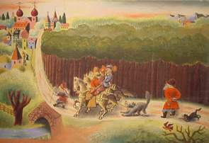 Lot image - Edward Buk Ulreich American, 1889-1962 FOREST FANTASY, inspired by Serge Prokofieffs Peter And The Wolf