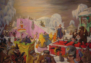 Lot image - Serge Yurievich Soudeikine American, 1883-1946 PUPPETS & PEOPLE, inspired by Igor Stravinskys Petrouchka