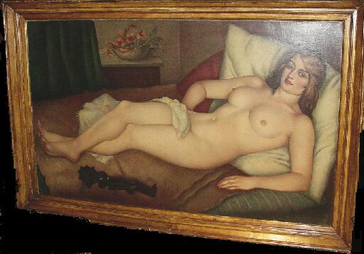 Lot image - Michael Lenson American, 1903-1971 RECLINING FEMALE NUDE