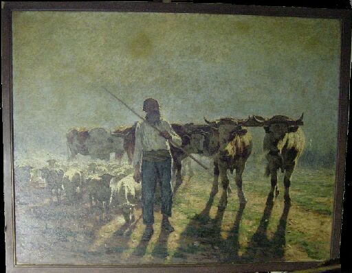 Lot image - Henri Sene French, 1889-1961 BOEUFE SE RENDANT AUX CHAMPS