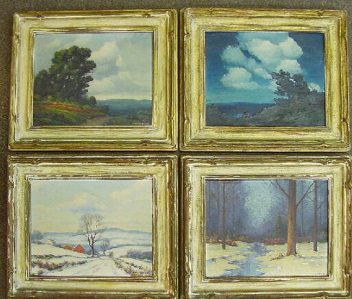 Lot image - Francis Stillwell Dixon American, 1879-1967 SEASONAL LANDSCAPES: FOUR