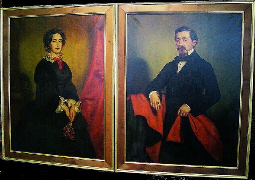 Lot image - American School 19th Century PORTRAIT OF A GENTLEMAN and PORTRAIT OF A LADY, PURPORTEDLY FROM THE ROTHSCHILD FAMILY: PAIR