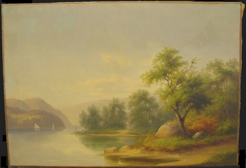 Lot image - Hudson River School 19th Century RIVER LANDSCAPE