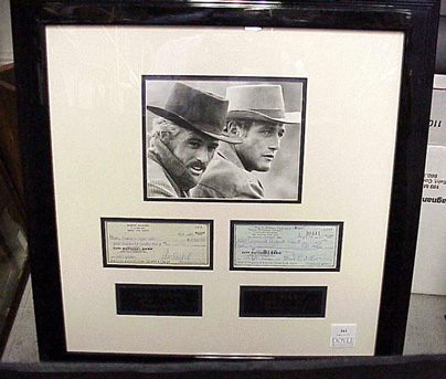 Lot image - Autographs; REDFORD, ROBERT and NEWMAN, PAUL