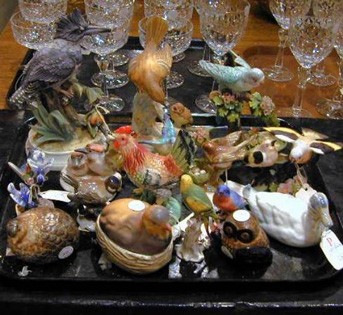 Lot image - Group of Pottery Birds Approximately eighteen pieces.