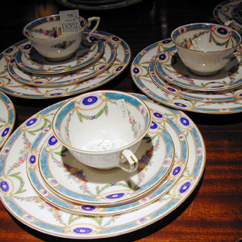 Lot image - Royal Worcester Porcelain Partial Dinner Service