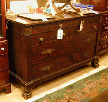 Lot image - Classical Style Mahogany Chest of Drawers