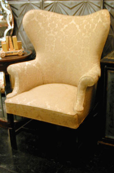 Lot image - Mahogany Upholstered Armchair