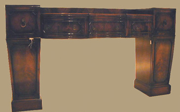 Lot image - Regency Style Mahogany Pedestal Sideboard
