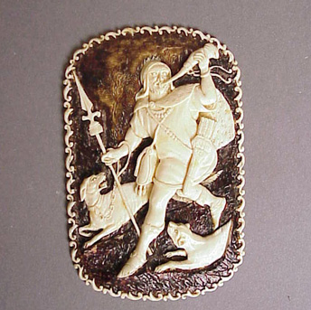 Lot image - Renaissance Revival Carved Plaque